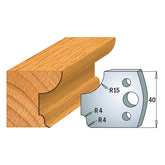 CMT 690.043 PROFILE KNIVES FOR INSERT SHAPER SYSTEM SP 1-37/64”x5/32”  (40x4mm)